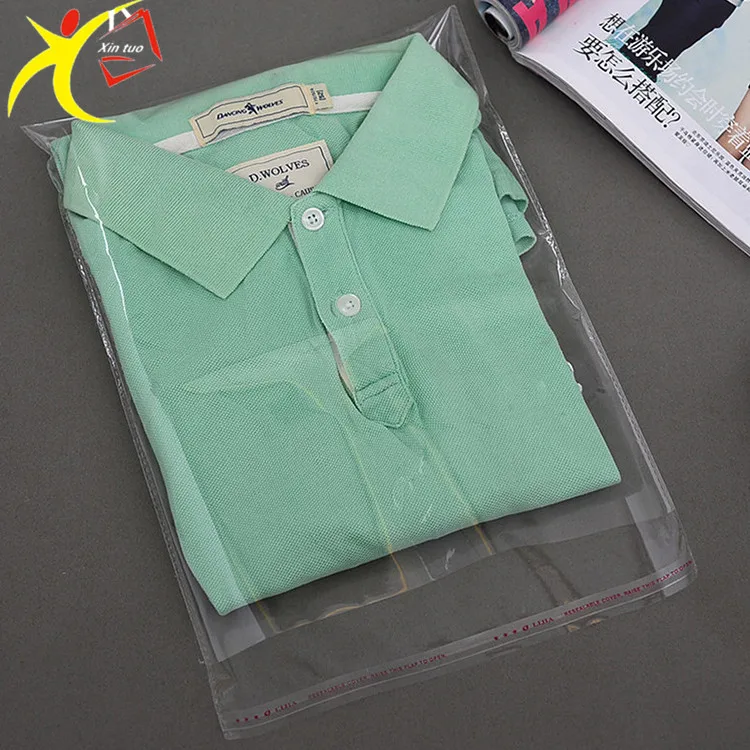 Opp T Shirt Plastic Packaging Custom Wholesale Plastic Garment Bags ...