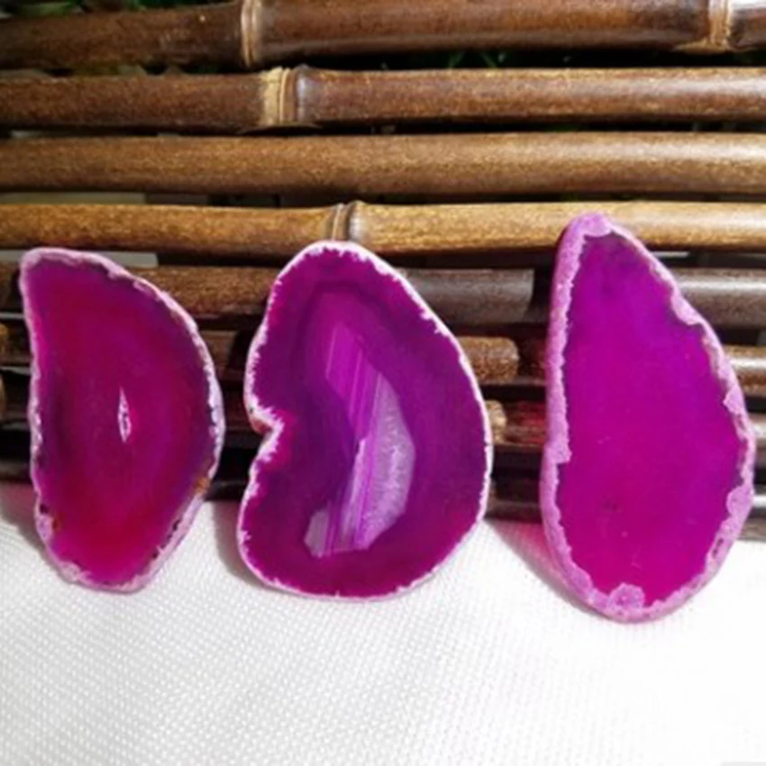 

Dyed Polished Agate Slices Pendant, Original color