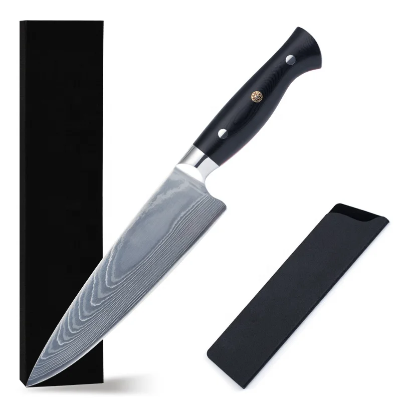 

67 layers high carbon steel with G10 handle 8 inch Janpan full tank Japanese steel damascus chef knife