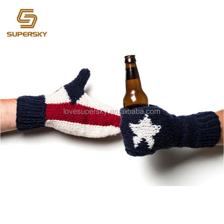 Beer Mitten Koozies Stocking Stuffer For Sports Fans Christmas Beer Can