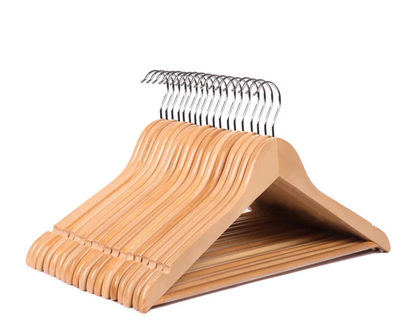 

Inspring Wholesale Cheap Wood Clothes Hangers Natural Wooden Coat Hanger