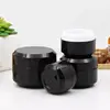 Free sample wholesale black 15g 30g 50g 100g 200g empty face cream jars for skin care