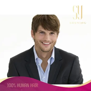 Virgin Brazilian Hair Pieces For Top Of Head Toupees For Black Men
