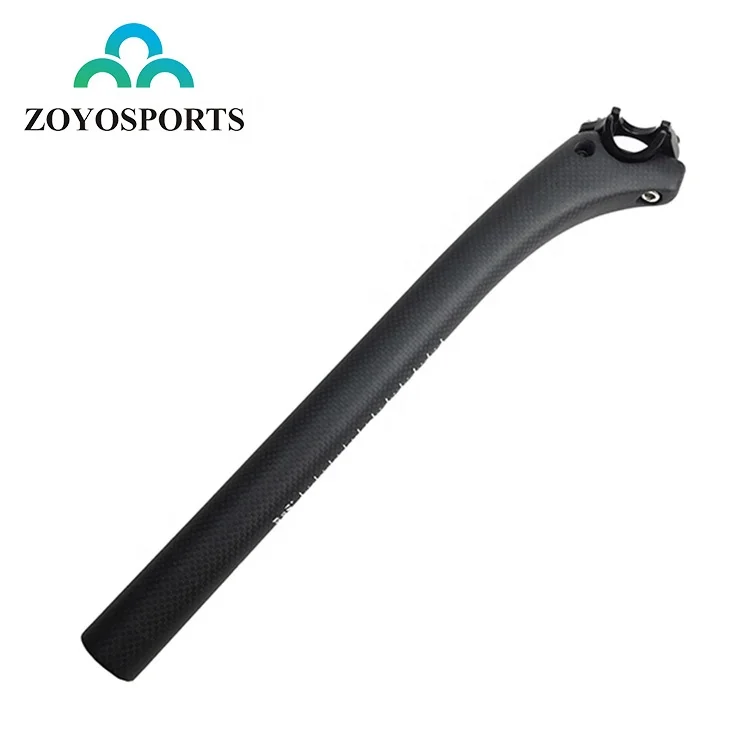 

ZOYOSPORTS 27.2/30.8/31.6mm MTB Road Bicycle Seatpost 3K Weave Matte/Glossy Bike Carbon Seatpost, Black/ can be customized