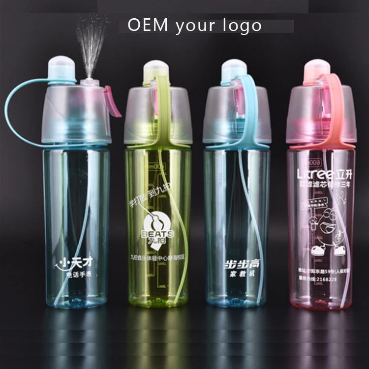 

new style sports plastic mist spray plastic water bottle