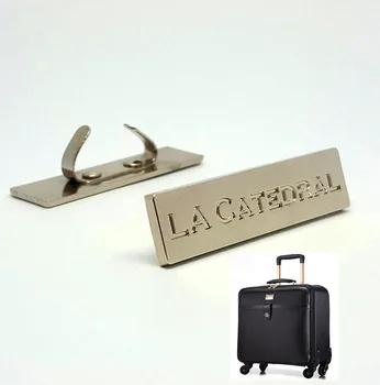 Wholesale Zinc Alloy Custom Metal Luggage Tag Logo Label Plate For Handbags Factory - Buy Custom ...