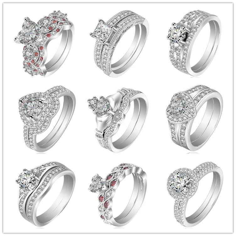 

2017 ebay amazon hotsale sterling silver ring sets new designs ring, N/a