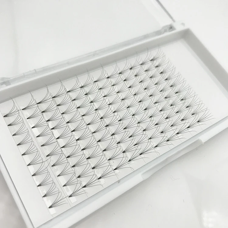 

Handmade premade volume short thin base wide fans 5d cluster eyelashes individual mink false eyelashes extension, Natural black