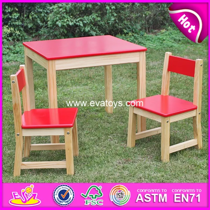 High Quality School Furniture Natural Wood Kindergarten Table And