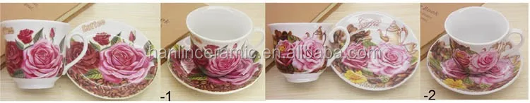 cheap ceramic coffee cup and saucer set prnting flower style 5 .jpg