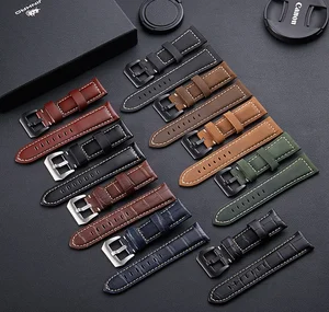 ZONESIN Handmade Leather Watch Strap, Fashion Genuine Leather Watch Band