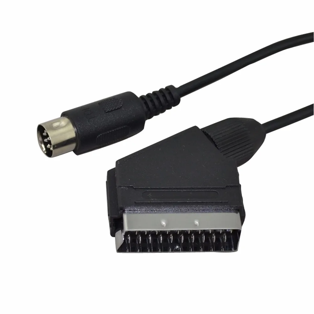 

Wholesale 1.8m 6FT V-pin Scart cable For Sega Megadrive 1 Genesis 1 Master System 1 RGB AV Scart Cables Cord Lead, Black