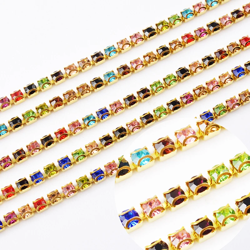 

Fast Delivery Crystal Chain Rhinestone Chain Trim, Clear;crystal;crystal ab;siam;jet;others color see color chart