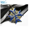 new fall collectable spin casting polygon shaped anti-silver plated aluminum brass imitation enamel blue max medals