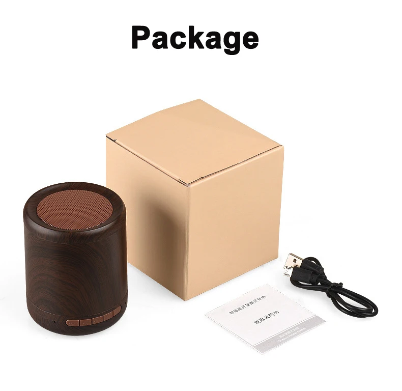 High Quality Wireless Bamboo Barrel Bluetooth Speaker