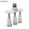 Horizontal 3-in-1 E26/E27/E40 to E27 Light Socket Splitter Adapter Extender 360 Degrees Adjustable 180 Degree Bendable