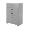 Wooden 5 drawer chest