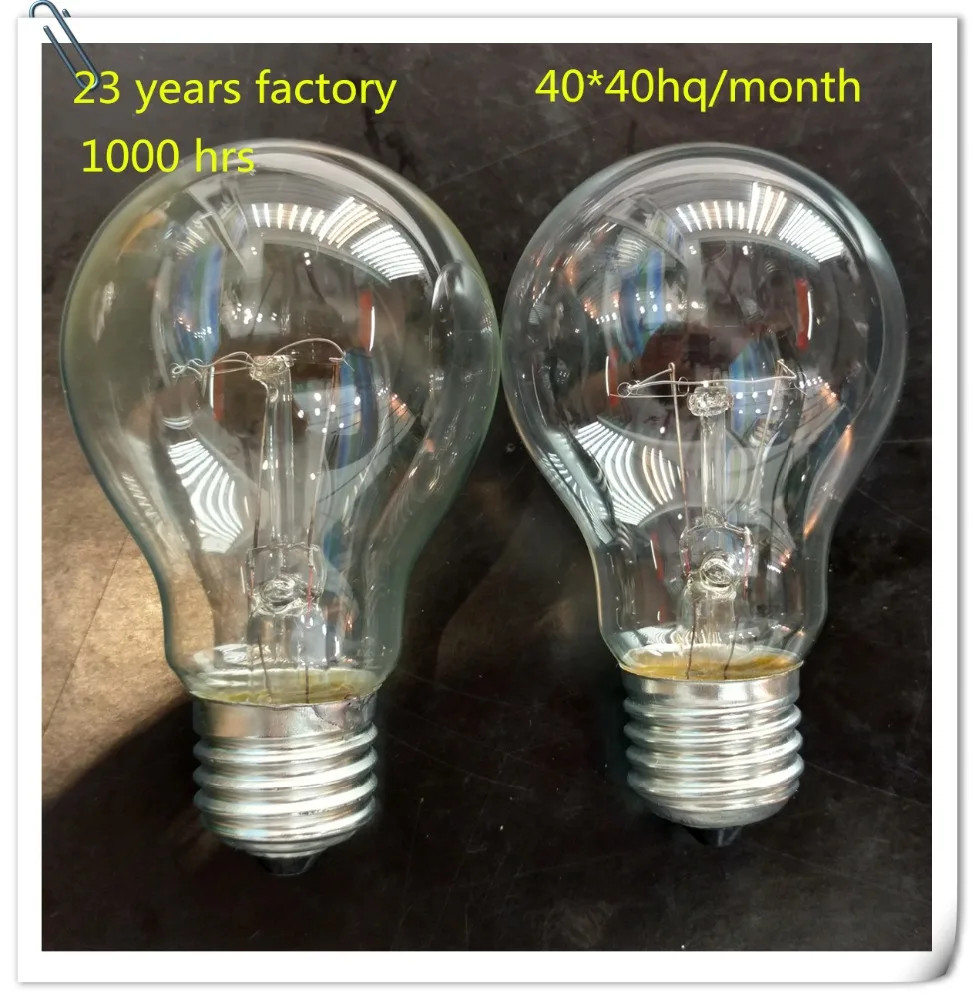 220v Edison Antique Electronic Incandescent Bulb E27 100w Clear Light