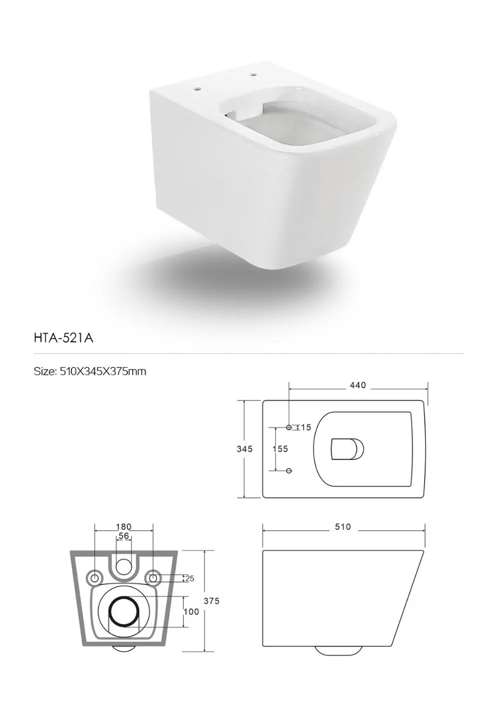 Ali baba best sellers 2020 HTA-521 bathroom accessories mounted new modern toilet ceramic wc