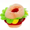 Funny Bread Shaped Indoor Plush Hamburger Slippers
