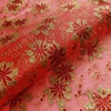 Newest design famous brand beautiful cheap rolls floral jade organza fabric with print foil