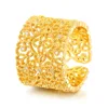 2019 Copper Alloy Jewelry Fashion Large Statement Ring Ladies Gold Hollow Open Free Size Zircon Finger Ring In Stock