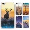 Ultra Thin Transparent Soft TPU Mobile Phone Back Cover Skin Case for iPhone 6s 6 i phone 5s 5 Animal Deer Painted Patterns