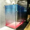 Frameless color changing shower glass door