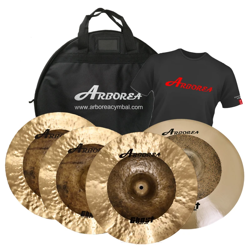 

ARBOREA Ghost series cymbal set 14hihat+16"crash+20"medium ride+cymbal bag