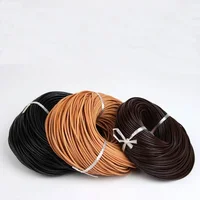 

Y0065 Wholesale black color brown color coffee color Genuine Cow Leather cord