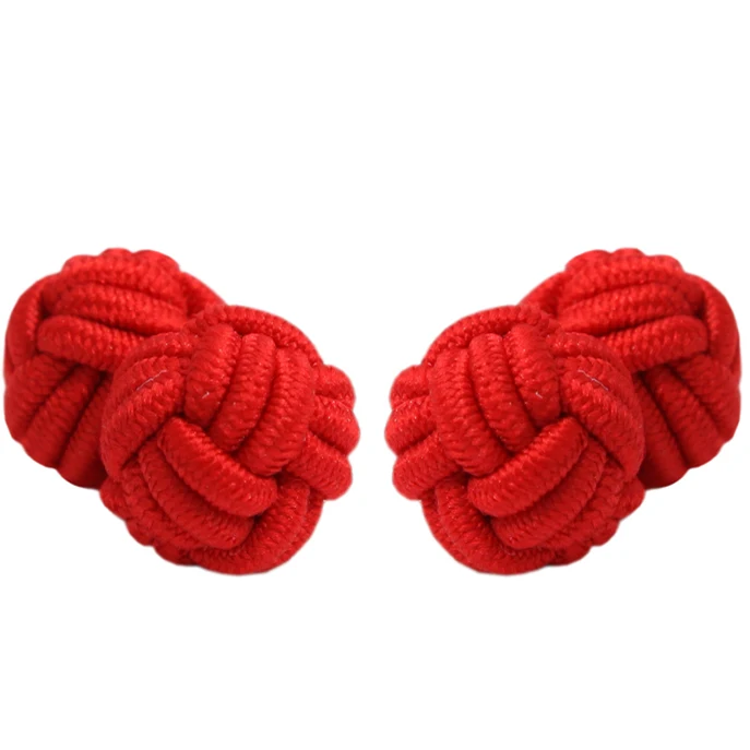 

factory wholesale plain red silk knot cufflinks, 48 different in the color table or at your request