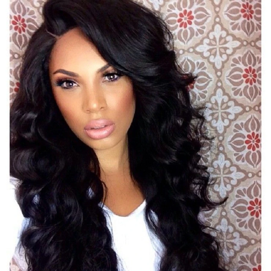 2015 Hot Sale New Synthetic Wigs 26" Long Wave Body Black