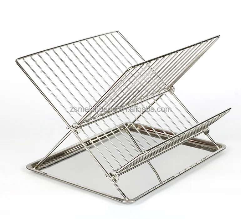 Stainless Steel Kitchen Foldable Folding Collapsible Dish Drying Rack