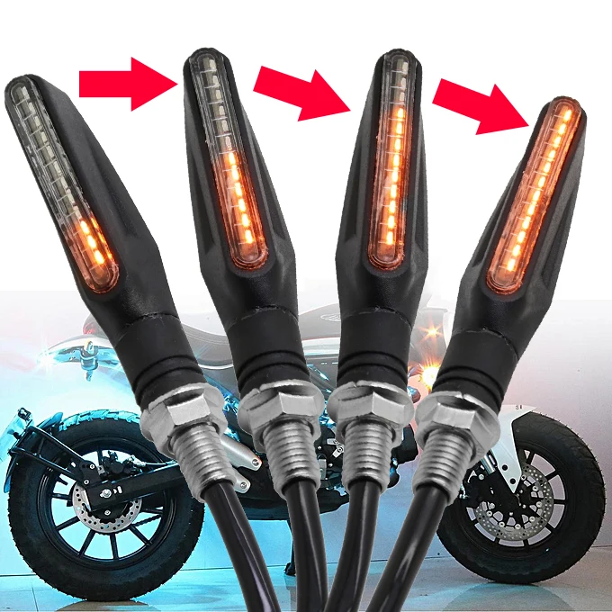 Motorcycle Lighting System Sequential Following Flasher Driving Turn