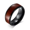 TCR-022 Black Tungsten Carbide Men Ring, Best Wooden Wedding Rings Jewelry Women