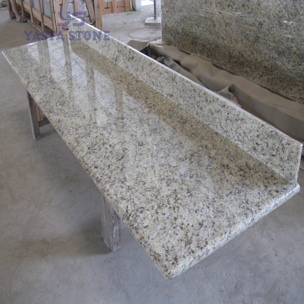 价格较低的平板厨房浴室 giallo 装饰花岗岩台面