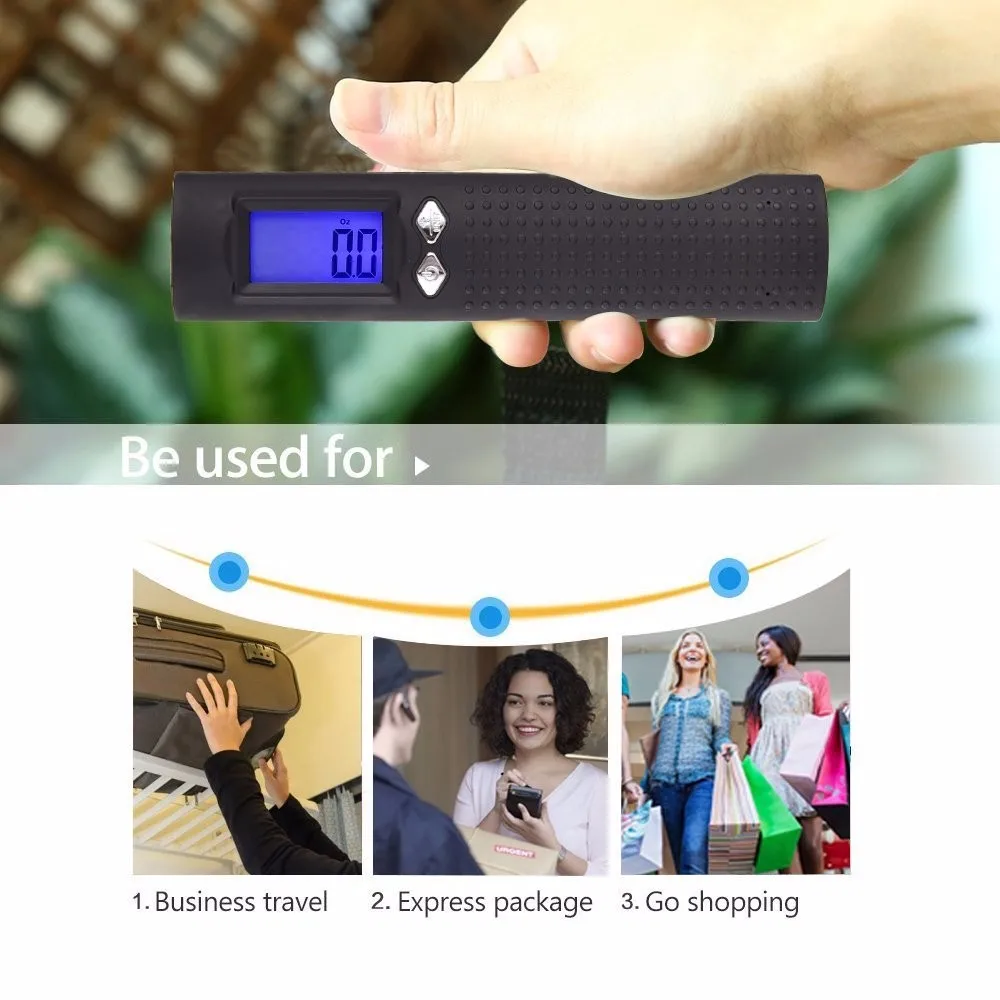 Electrons Rechargeable Digital Luggage Scale - 2600mAh Portable Charger &  LED Flashlight