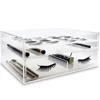Transparent Acrylic False Eye Lashes Extensions Holder, 3 Drawer Plexiglass Makeup Brush Storage Stand