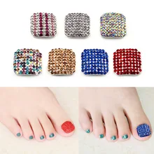 nail patch nail toenail alloy diamond jewelry the fale nail for the foot feet nail art decorations strass ongle