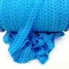 100yards/Lot High Quality 7/8'' Frilly Edges Elastic, Picot Edges Stretch Lace, Elastic Ribbon for Baby Headband L29 Blue