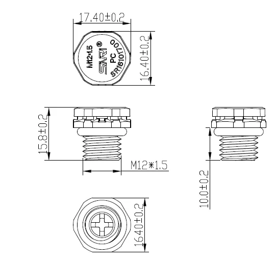 Sinri Dustproof Ip67 Vent Valve Breathable Waterproof M12 Plastic Screw