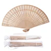 Customized Logo Funny Gifts Spanish Plain Wood Hand Fan for Wedding or Home Decoration