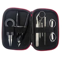 

2019 new e-cigarette Portable diy tool kit vape mini tool kit bag with 8 different ecig tools included for building