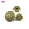 Wholesale Antique Brass Embossed Logo Military Buttons Custom Metal Military Button