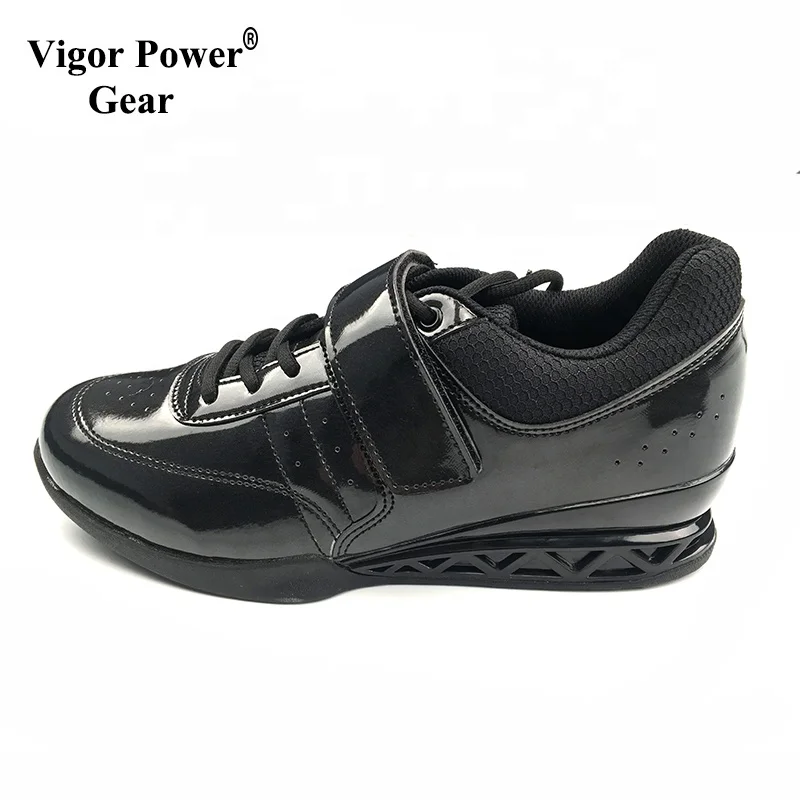

vigor power gear high quality weight lifting shoes for weightlifting training exercise powerlifting shoes with rubber bottom, Black