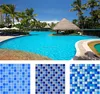4mm 5mm 6mm thickness crystal mosaic tiles light dark blues family swimming pool bathroom decor glass mosaic factory price