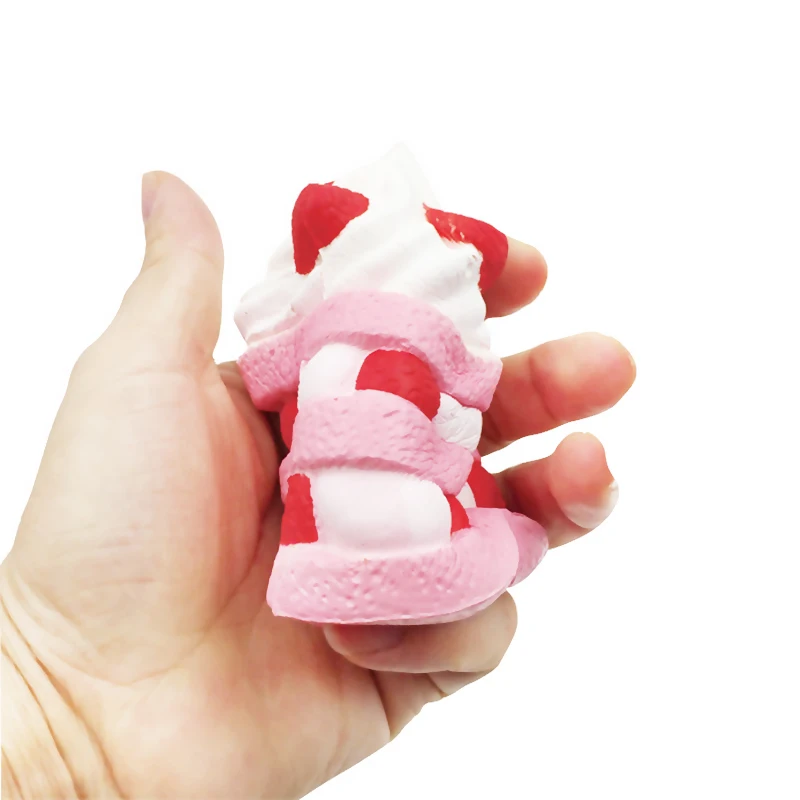 Custom PU Squishy Strawberry Ice Cream Squishy Toys