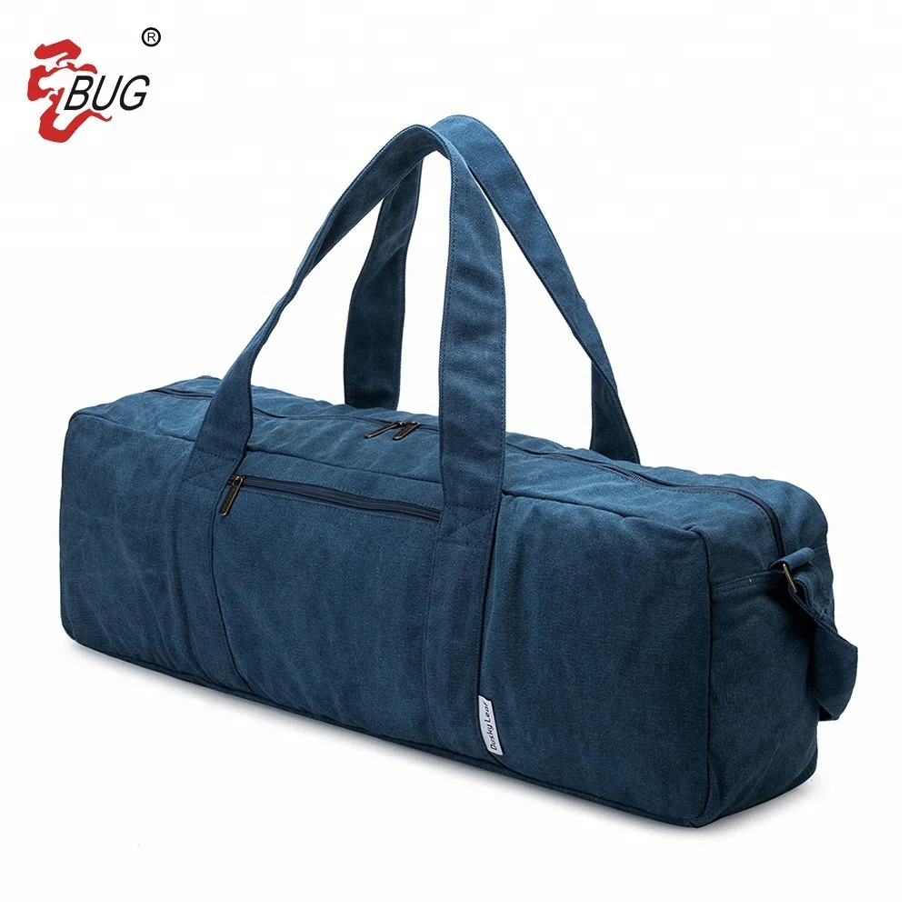 

Dark Blue Outdoor Athletic Canvas Gym Yoga Bag, Brown