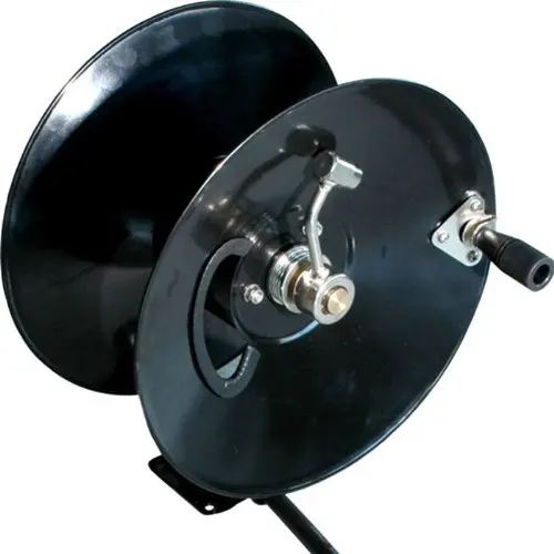 Pin Lock /& Brake and Stainless Steel Swivel Inlet General Pump DHRA50150 3//8 x 150 Charcoal Grey Steel Hose Reel with Flat Sidewalls A-Frame 5000 PSI