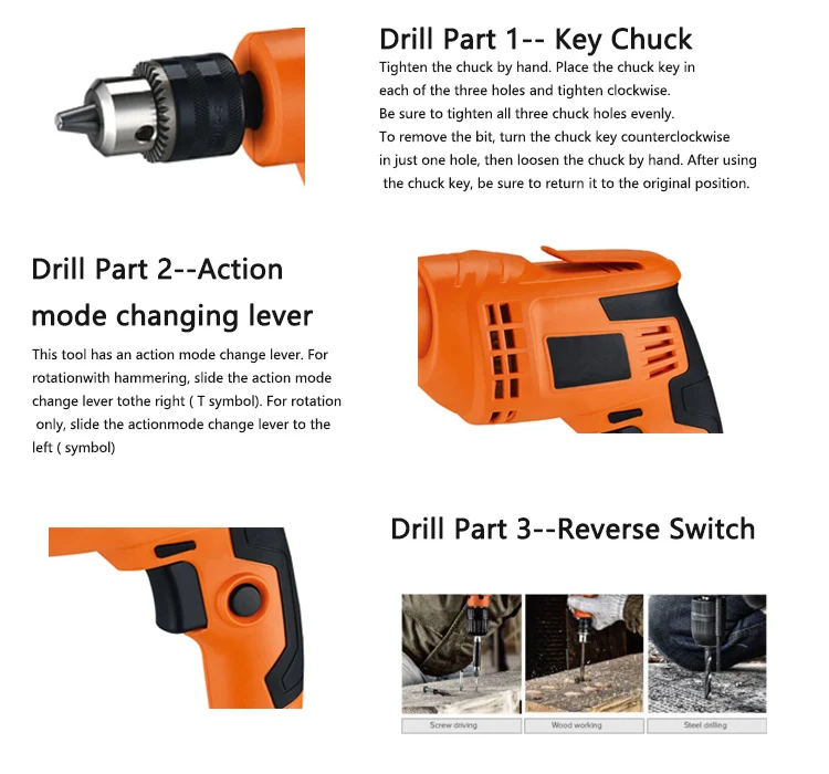 800w 16mm High Power Straight Electric Power Hand Held Tools Electric ...